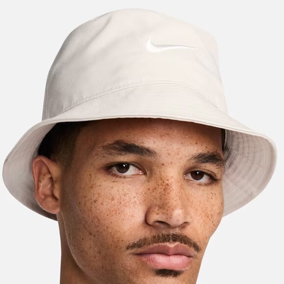 NEW Nike Unisex Swoosh Apex Bucket Hat Light Orewood Brown/Sail Size M or L $30 - Picture 1 of 13